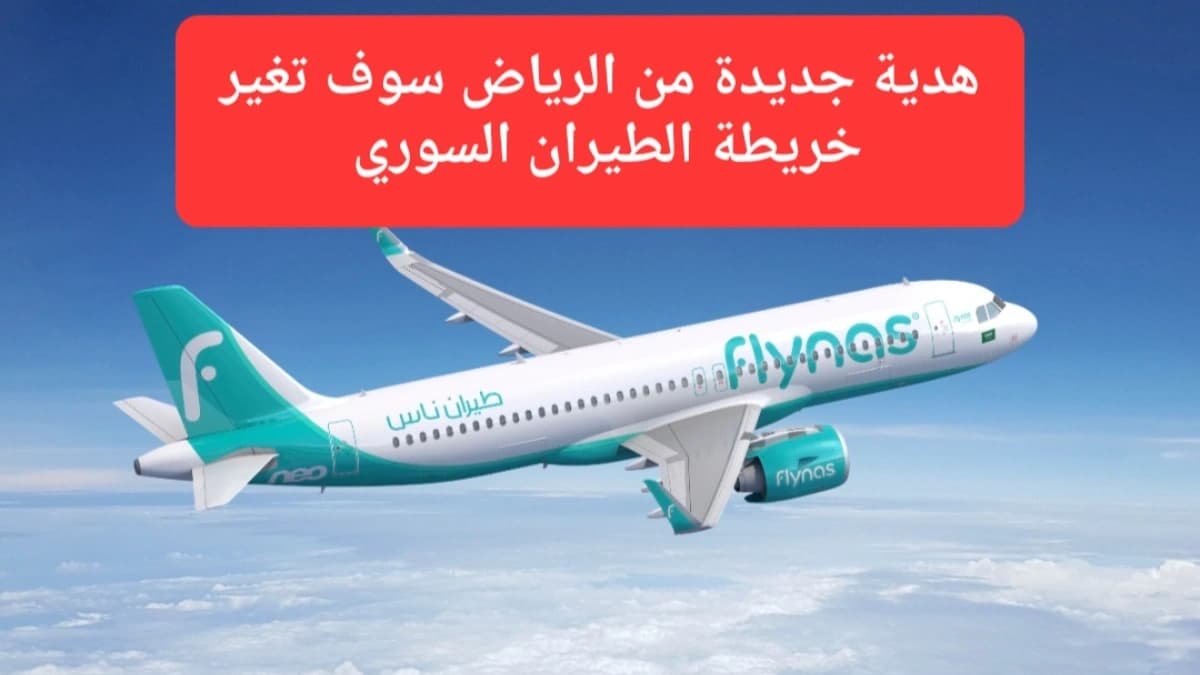 طائرة تابعة لشركة طيران ناس التي تستعد لتأسيس شركة طيران جديدة في سوريا