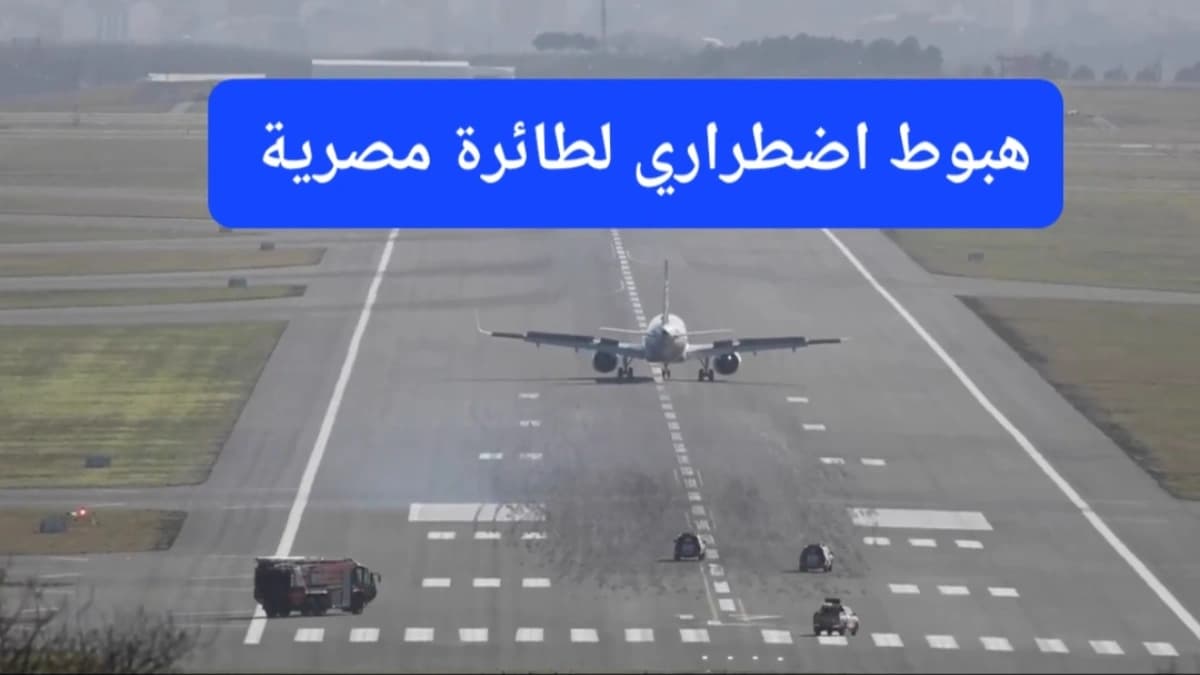 لحظة الهبوط الاضطراري للطائرة المصرية