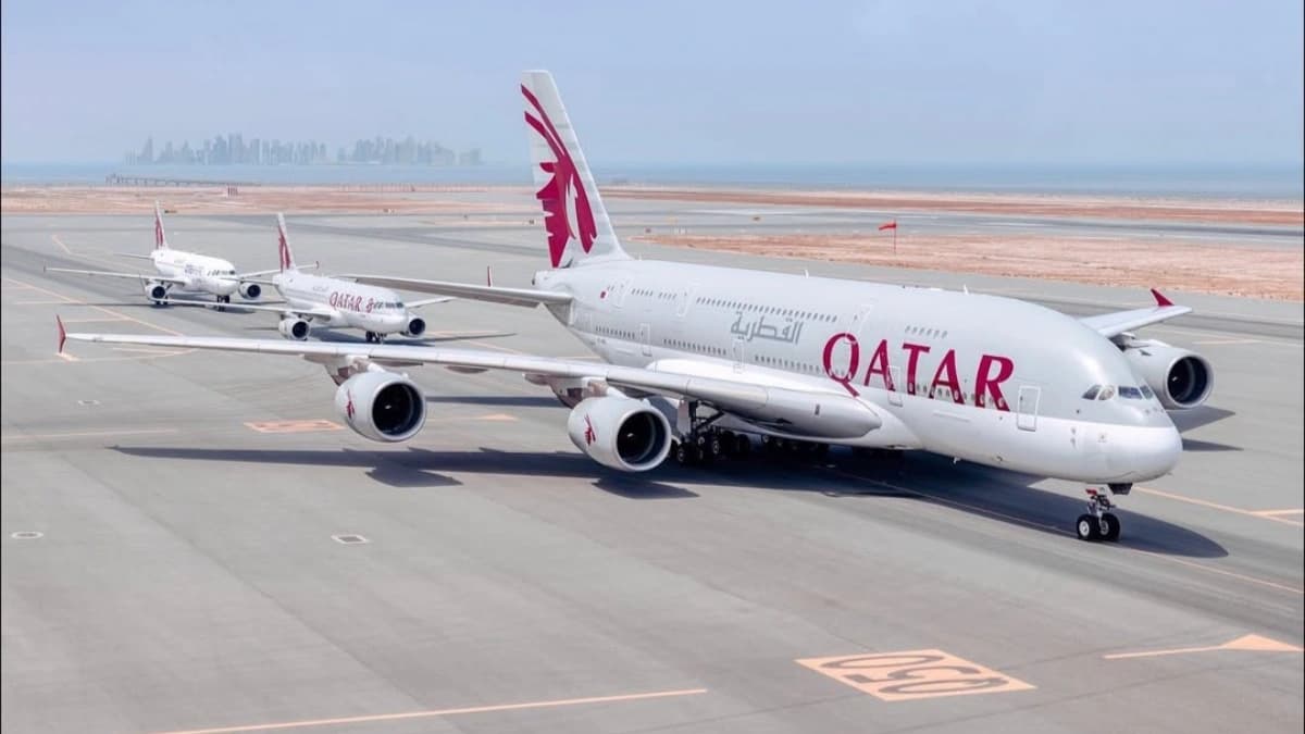 إحدى طائرات A380 التابعة لشركة الخطوط القطرية